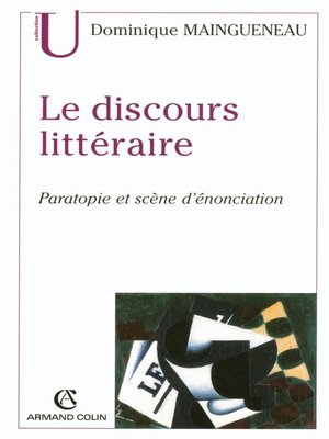 cover image of Le discours littéraire
